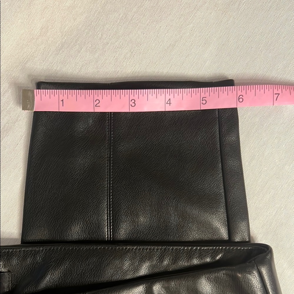NWT-Marc New York Black Straight Leg Faux Leather  Pants - Picture 5 of 10